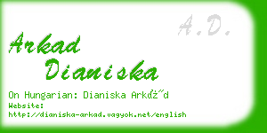 arkad dianiska business card